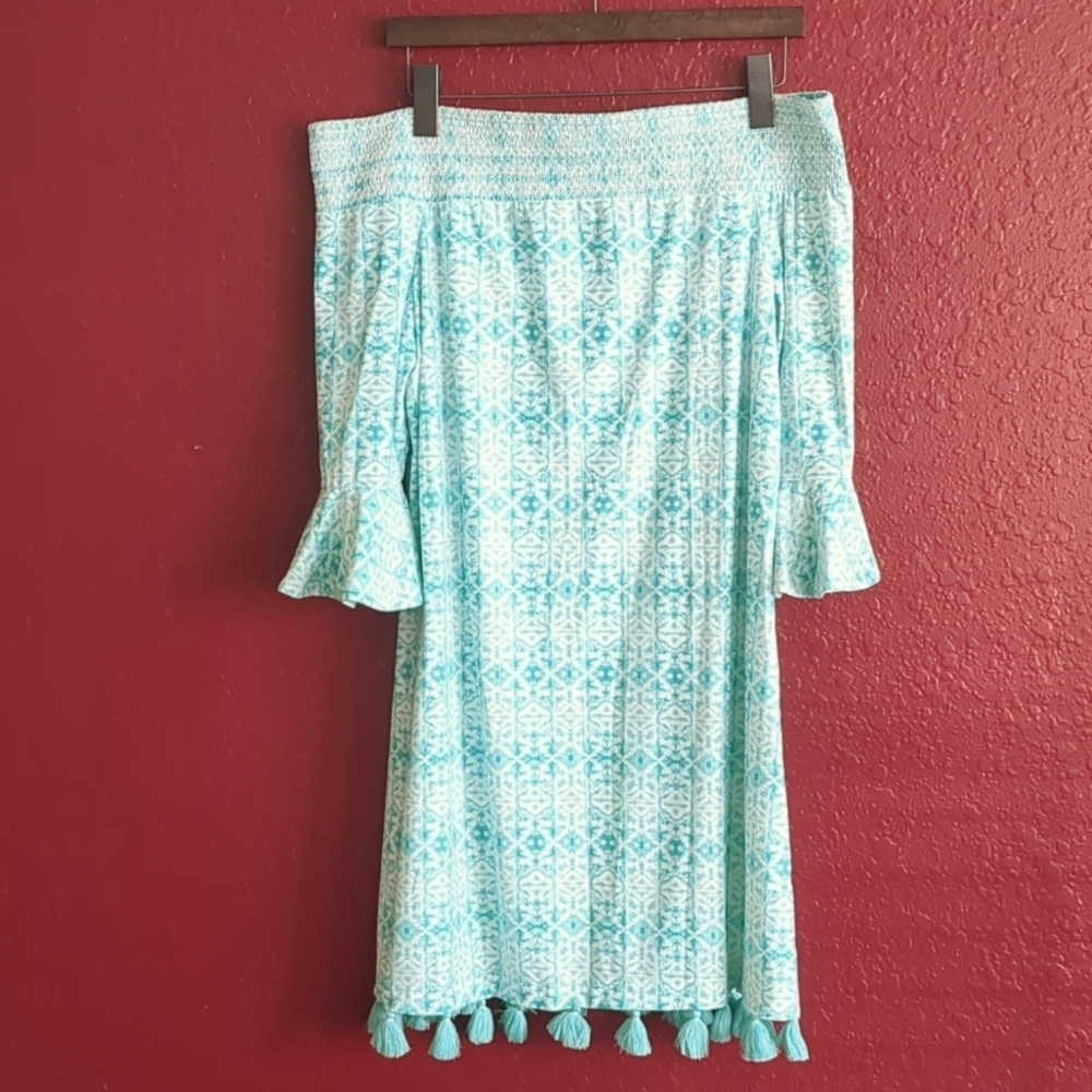 CABANA LIFE Sunshine Shore Off The Shoulder Mini Dress - Picture 2 of 9